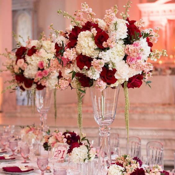 Artificial red toned centerpiece (pre-order only) - Wedding planning, Wedding timeline, Wedding Photography - WedSmart