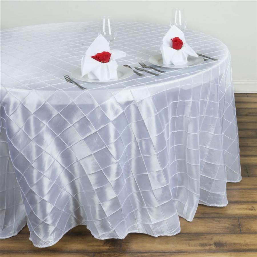 Floor Length Pintuck Round Table Linen - Wedding planning, Wedding timeline, Wedding Photography - WedSmart